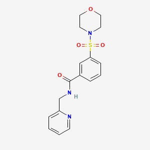 molecular formula C17H19N3O4S B5063945 3-(4-morpholinylsulfonyl)-N-(2-pyridinylmethyl)benzamide 
