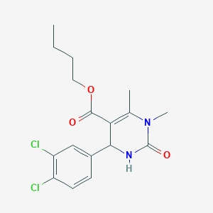 molecular formula C17H20Cl2N2O3 B5063954 butyl 4-(3,4-dichlorophenyl)-1,6-dimethyl-2-oxo-1,2,3,4-tetrahydro-5-pyrimidinecarboxylate CAS No. 5713-78-0