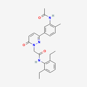 molecular formula C25H28N4O3 B5063959 2-[3-[3-(acetylamino)-4-methylphenyl]-6-oxo-1(6H)-pyridazinyl]-N-(2,6-diethylphenyl)acetamide 