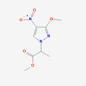 molecular formula C8H11N3O5 B506396 methyl 2-(3-methoxy-4-nitro-1H-pyrazol-1-yl)propanoate CAS No. 512810-01-4