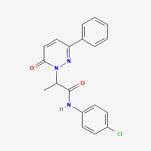 molecular formula C19H16ClN3O2 B5063967 N-(4-chlorophenyl)-2-(6-oxo-3-phenyl-1(6H)-pyridazinyl)propanamide 