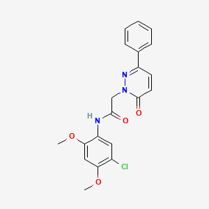 molecular formula C20H18ClN3O4 B5063970 N-(5-chloro-2,4-dimethoxyphenyl)-2-(6-oxo-3-phenyl-1(6H)-pyridazinyl)acetamide 
