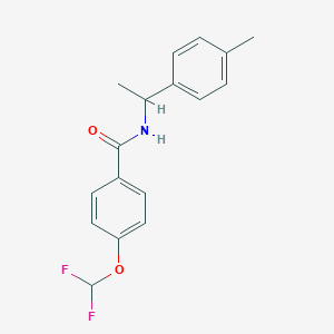 molecular formula C17H17F2NO2 B506399 4-(difluoromethoxy)-N-[1-(4-methylphenyl)ethyl]benzamide 