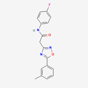 molecular formula C17H14FN3O2 B5063995 N-(4-fluorophenyl)-2-[5-(3-methylphenyl)-1,2,4-oxadiazol-3-yl]acetamide 