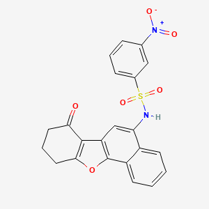 molecular formula C22H16N2O6S B5063998 3-nitro-N-(7-oxo-7,8,9,10-tetrahydrobenzo[b]naphtho[2,1-d]furan-5-yl)benzenesulfonamide 