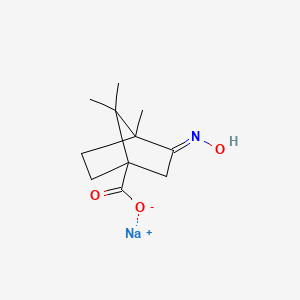 molecular formula C11H16NNaO3 B5064017 sodium 3-(hydroxyimino)-4,7,7-trimethylbicyclo[2.2.1]heptane-1-carboxylate 