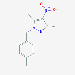 molecular formula C13H15N3O2 B506403 3,5-Dimethyl-1-[(4-methylphenyl)methyl]-4-nitropyrazole CAS No. 957299-25-1