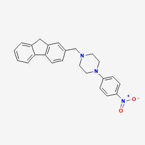 molecular formula C24H23N3O2 B5064069 1-(9H-fluoren-2-ylmethyl)-4-(4-nitrophenyl)piperazine 