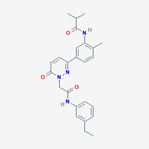 N-[5-(1-{2-[(3-ethylphenyl)amino]-2-oxoethyl}-6-oxo-1,6-dihydro-3-pyridazinyl)-2-methylphenyl]-2-methylpropanamide