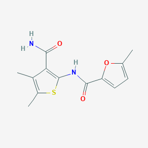 molecular formula C13H14N2O3S B506408 N-(3-carbamoyl-4,5-dimethylthiophen-2-yl)-5-methylfuran-2-carboxamide 