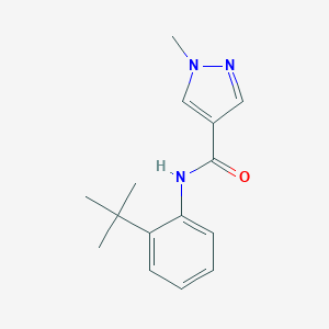 molecular formula C15H19N3O B506409 N-(2-tert-butylphenyl)-1-methyl-1H-pyrazole-4-carboxamide 