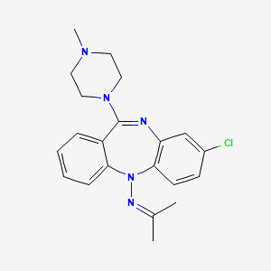 8-chloro-N-(1-methylethylidene)-11-(4-methyl-1-piperazinyl)-5H-dibenzo[b,e][1,4]diazepin-5-amine