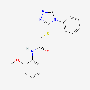 molecular formula C17H16N4O2S B5064121 N-(2-methoxyphenyl)-2-[(4-phenyl-4H-1,2,4-triazol-3-yl)thio]acetamide 