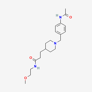 3-{1-[4-(acetylamino)benzyl]-4-piperidinyl}-N-(2-methoxyethyl)propanamide