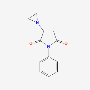 molecular formula C12H12N2O2 B5064136 3-(1-aziridinyl)-1-phenyl-2,5-pyrrolidinedione CAS No. 52380-78-6