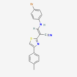 3-[(4-bromophenyl)amino]-2-[4-(4-methylphenyl)-1,3-thiazol-2-yl]acrylonitrile