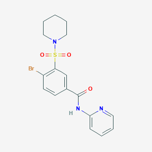 molecular formula C17H18BrN3O3S B5064176 4-bromo-3-(1-piperidinylsulfonyl)-N-2-pyridinylbenzamide 