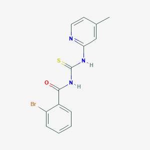 molecular formula C14H12BrN3OS B5064205 2-bromo-N-{[(4-methyl-2-pyridinyl)amino]carbonothioyl}benzamide 