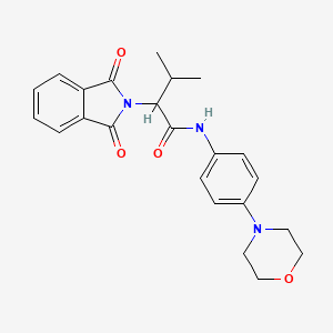 molecular formula C23H25N3O4 B5064209 2-(1,3-dioxo-1,3-dihydro-2H-isoindol-2-yl)-3-methyl-N-[4-(4-morpholinyl)phenyl]butanamide 