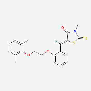 molecular formula C21H21NO3S2 B5064216 5-{2-[2-(2,6-dimethylphenoxy)ethoxy]benzylidene}-3-methyl-2-thioxo-1,3-thiazolidin-4-one 