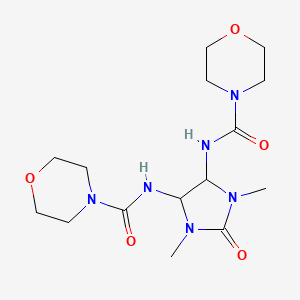 molecular formula C15H26N6O5 B5064245 N,N'-(1,3-dimethyl-2-oxo-4,5-imidazolidinediyl)di(4-morpholinecarboxamide) 