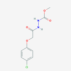 molecular formula C10H11ClN2O4 B506425 Methyl 2-[(4-chlorophenoxy)acetyl]hydrazinecarboxylate 
