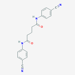 molecular formula C19H16N4O2 B506426 N,N'-bis(4-cyanophenyl)pentanediamide 