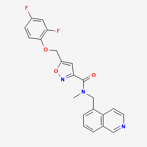 molecular formula C22H17F2N3O3 B5064266 5-[(2,4-difluorophenoxy)methyl]-N-(5-isoquinolinylmethyl)-N-methyl-3-isoxazolecarboxamide 