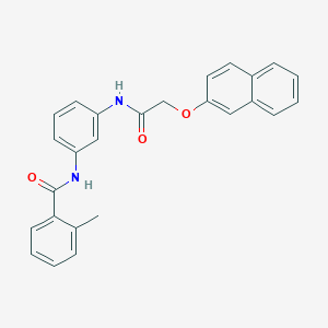 2-methyl-N-(3-{[(2-naphthyloxy)acetyl]amino}phenyl)benzamide