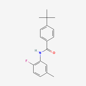 molecular formula C18H20FNO B5064276 4-tert-butyl-N-(2-fluoro-5-methylphenyl)benzamide 