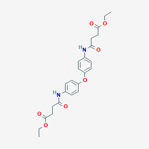 molecular formula C24H28N2O7 B506429 Ethyl 4-(4-{4-[(4-ethoxy-4-oxobutanoyl)amino]phenoxy}anilino)-4-oxobutanoate 
