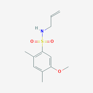 molecular formula C12H17NO3S B5064290 N-allyl-5-methoxy-2,4-dimethylbenzenesulfonamide 