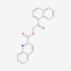 molecular formula C22H15NO3 B5064303 2-(1-naphthyl)-2-oxoethyl 2-quinolinecarboxylate 