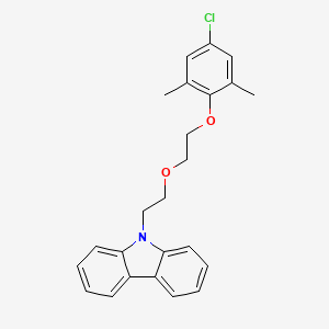 molecular formula C24H24ClNO2 B5064308 9-{2-[2-(4-chloro-2,6-dimethylphenoxy)ethoxy]ethyl}-9H-carbazole 