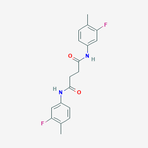 molecular formula C18H18F2N2O2 B506431 N,N'-bis(3-fluoro-4-methylphenyl)succinamide 