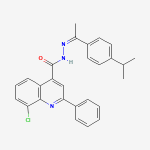molecular formula C27H24ClN3O B5064316 8-chloro-N'-[1-(4-isopropylphenyl)ethylidene]-2-phenyl-4-quinolinecarbohydrazide 