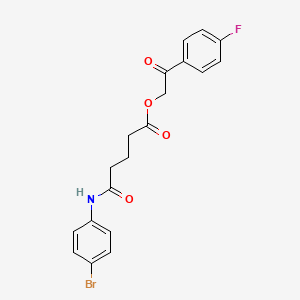 2-(4-fluorophenyl)-2-oxoethyl 5-[(4-bromophenyl)amino]-5-oxopentanoate
