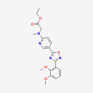 molecular formula C20H22N4O5 B5064339 ethyl N-{5-[3-(2,3-dimethoxyphenyl)-1,2,4-oxadiazol-5-yl]-2-pyridinyl}-N-methylglycinate 