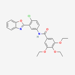 molecular formula C26H25ClN2O5 B5064342 N-[3-(1,3-benzoxazol-2-yl)-4-chlorophenyl]-3,4,5-triethoxybenzamide 