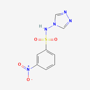 molecular formula C8H7N5O4S B5064356 3-nitro-N-4H-1,2,4-triazol-4-ylbenzenesulfonamide 