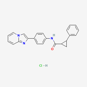 molecular formula C23H20ClN3O B5064358 N-(4-imidazo[1,2-a]pyridin-2-ylphenyl)-2-phenylcyclopropanecarboxamide hydrochloride 