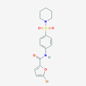 molecular formula C16H17BrN2O4S B506436 5-bromo-N-[4-(1-piperidinylsulfonyl)phenyl]-2-furamide 