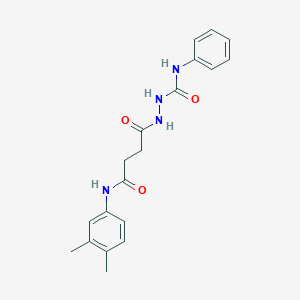 molecular formula C19H22N4O3 B506438 2-{4-[(3,4-dimethylphenyl)amino]-4-oxobutanoyl}-N-phenylhydrazinecarboxamide 