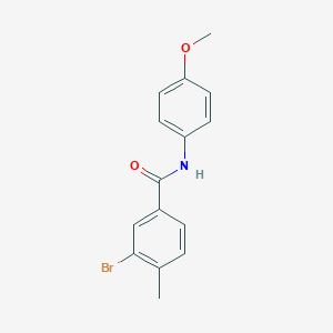 molecular formula C15H14BrNO2 B506441 3-bromo-N-(4-methoxyphenyl)-4-methylbenzamide 