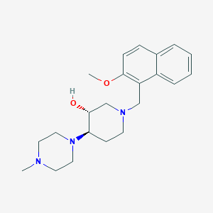 (3R*,4R*)-1-[(2-methoxy-1-naphthyl)methyl]-4-(4-methyl-1-piperazinyl)-3-piperidinol