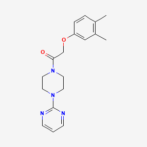 2-{4-[(3,4-dimethylphenoxy)acetyl]-1-piperazinyl}pyrimidine