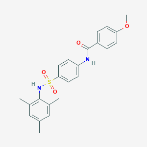molecular formula C23H24N2O4S B506444 N-{4-[(mesitylamino)sulfonyl]phenyl}-4-methoxybenzamide 