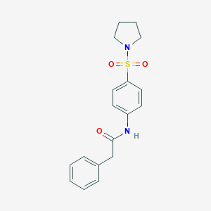 molecular formula C18H20N2O3S B506446 2-phenyl-N-[4-(1-pyrrolidinylsulfonyl)phenyl]acetamide 