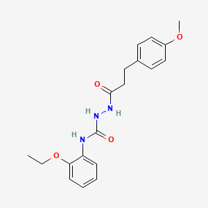 molecular formula C19H23N3O4 B5064460 N-(2-ethoxyphenyl)-2-[3-(4-methoxyphenyl)propanoyl]hydrazinecarboxamide 