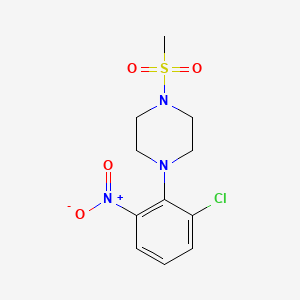 molecular formula C11H14ClN3O4S B5064469 1-(2-chloro-6-nitrophenyl)-4-(methylsulfonyl)piperazine 